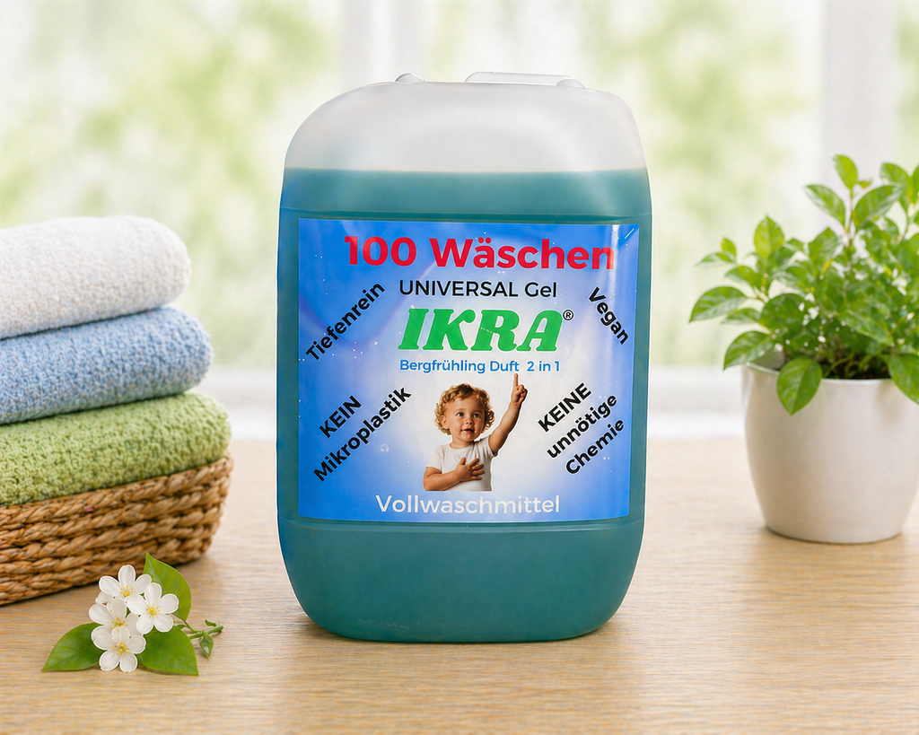 IKRA Flüssigkeitswaschmittel – 1× 5 L (100 Wäschen) Grundpreis 3,19 € L