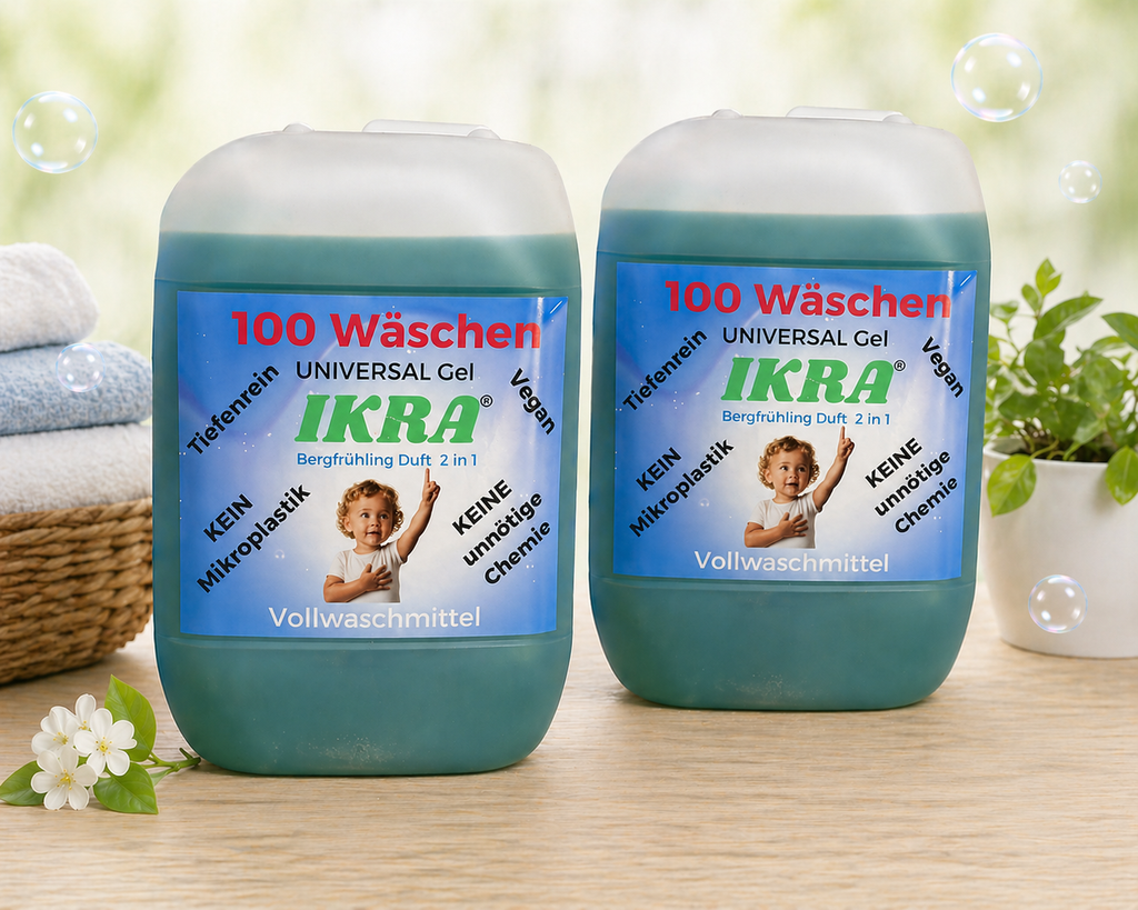 IKRA Flüssigkeitswaschmittel – 2× 5L Sparpaket (nur 15,49€ pro Stück ) Grundpreis 3,09€ L
